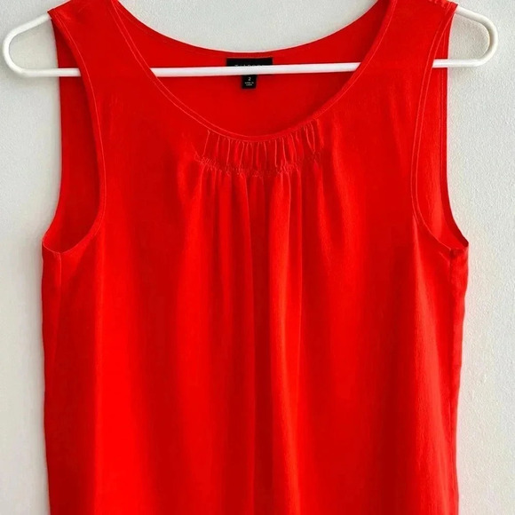 Talbots 100% Silk Orange Tank Top, Flowy Top, Business Casual, Size 2 - Picture 1 of 16